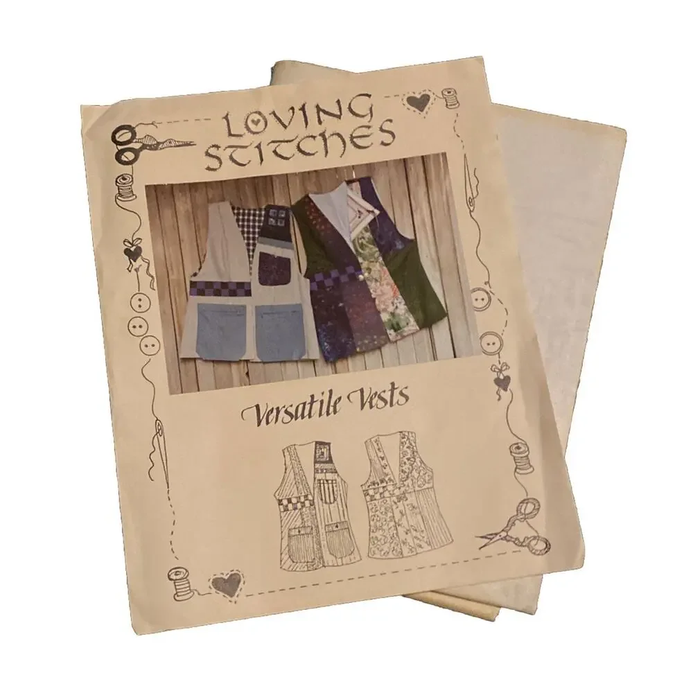 Loving Stitches Sewing Pattern. Versatile Vests. Vintage UNCUT NEW. Casual Dress